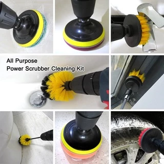 VANA 4/11Pcs เจาะ แปรงทำความสะอาด ชุด Power Scrubber สำหรับทำความสะอาด ห้องอาบน้ำ แปรงทำความสะอาดอ่างอาบน้ำ