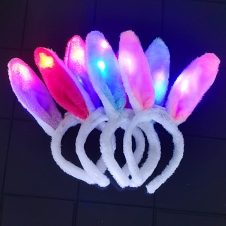 โบว์คาดศีรษะหูกระต่ายมีไฟ Led สําหรับปาร์ตี้วันหยุด