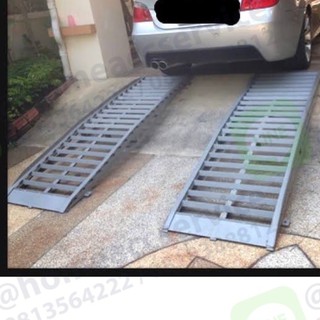 ทางลาดอลูมิเนียม  ทางลาดกันท้องรถขูด  ก40ซม. รับน้ำหนักได้ 4500KG 1คู่- Aluminium Loading Ramp for Car 1 pair