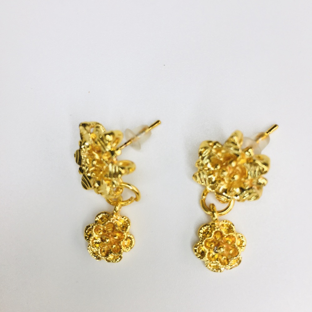 เครื่องประดับเสื้อผ้าจีน สร้อยคอจีนทอง ลายดอกไม้ เครื่องประดับจีน ต่างหูสไตล์จีน - รูปที่ 2