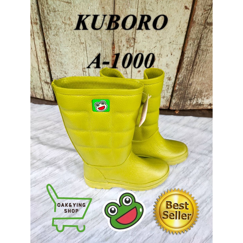 (ของแท้) รองเท้าบูทตรากบ Kuboro รุ่น A-1000 สูง12นิ้ว รองเท้าบูทกันน้ำ รองเท้าตัดหญ้า  เทียบขนาดเป็นเซนติเมตรด้านล่าง