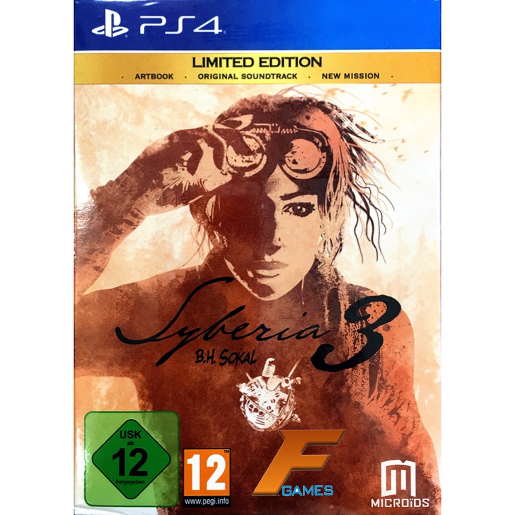 PS4 Syberia 3 Limited Edition ( Zone2/EU )(English) แผ่นเกม ของแท้ มือ1 มือหนึ่ง ของใหม่ ในซีล แผ่นเกมส์