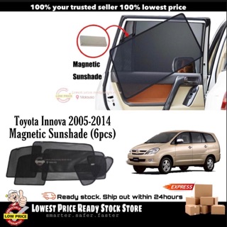 ม่านบังแดดแม่เหล็ก Toyota Innova 2005-2014 (6 ชิ้น)