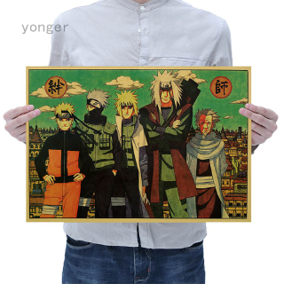 โปสเตอร์กระดาษคราฟท์ตกแต่งผนังรูป naruto