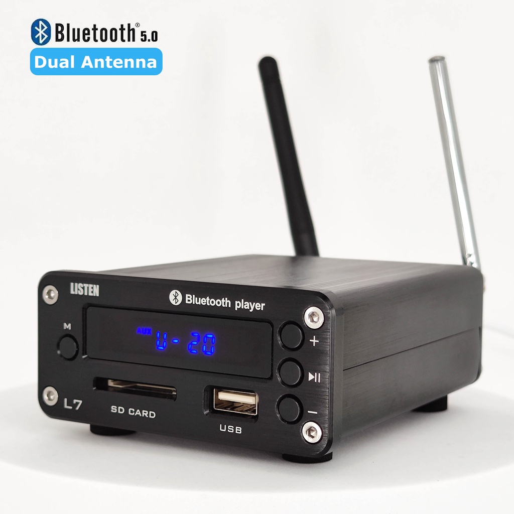 L7 HiFi ตัวรับสัญญาณเสียงสเตอริโอ บลูทูธ 5.0 DAC USB เครื่องเล่นเพลง วิทยุ FM หูฟัง แอมป์ รองรับ U-Disk SD