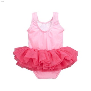 ☏พร้อมส่งรอบ2  ชุดว่ายน้ำเด็ก กระโปรงฟูๆ ลายฟลามิงโก้สีชมพู swimming suit for girls