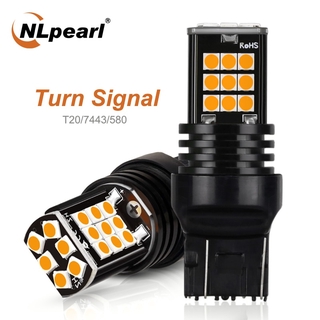 หลอดไฟสัญญาณไฟเลี้ยวรถยนต์ Nlpearl 2X12 V 7440 Led 3030 Smd T20 7443 Led W21 / 5 W