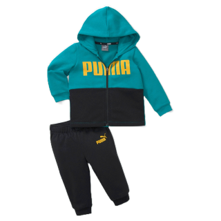 PUMA KIDS - ชุดจ็อกเกอร์เด็กเล็กบล็อกสี Minicats สีเขียว - APP - 67342127