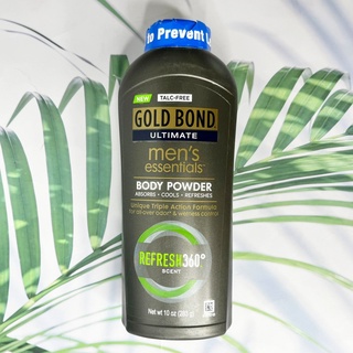 (Gold Bond®) Ultimate Mens Essentials Body Powder, Refresh 360 Scent 283g โกลด์บอนด์ แป้งทาตัว สำหรับผู้ชาย หอมสดชื่น
