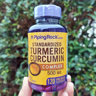 สารสกัดขมิ้นชัน และพริกไทยดำ Standardized Turmeric Curcumin Complex 500 mg 120 Quick Release Capsules (Piping Rock®)