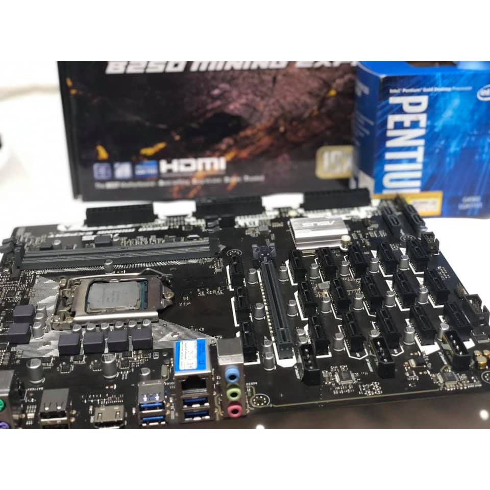 ASUS B250 mining expert BTC + G4560 ประกันใจ 14 วัน