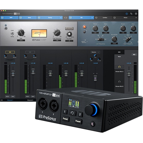 BPresonus Revelator io24 audio interface USB sound card Live Recording ...