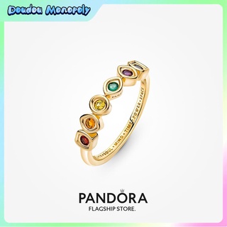 แหวนคู่รัก สีดํา สําหรับผู้หญิง❄Pandora x แหวนหิน ลายมาร์เวล อเวนเจอร์ส อินฟินิตี้☼