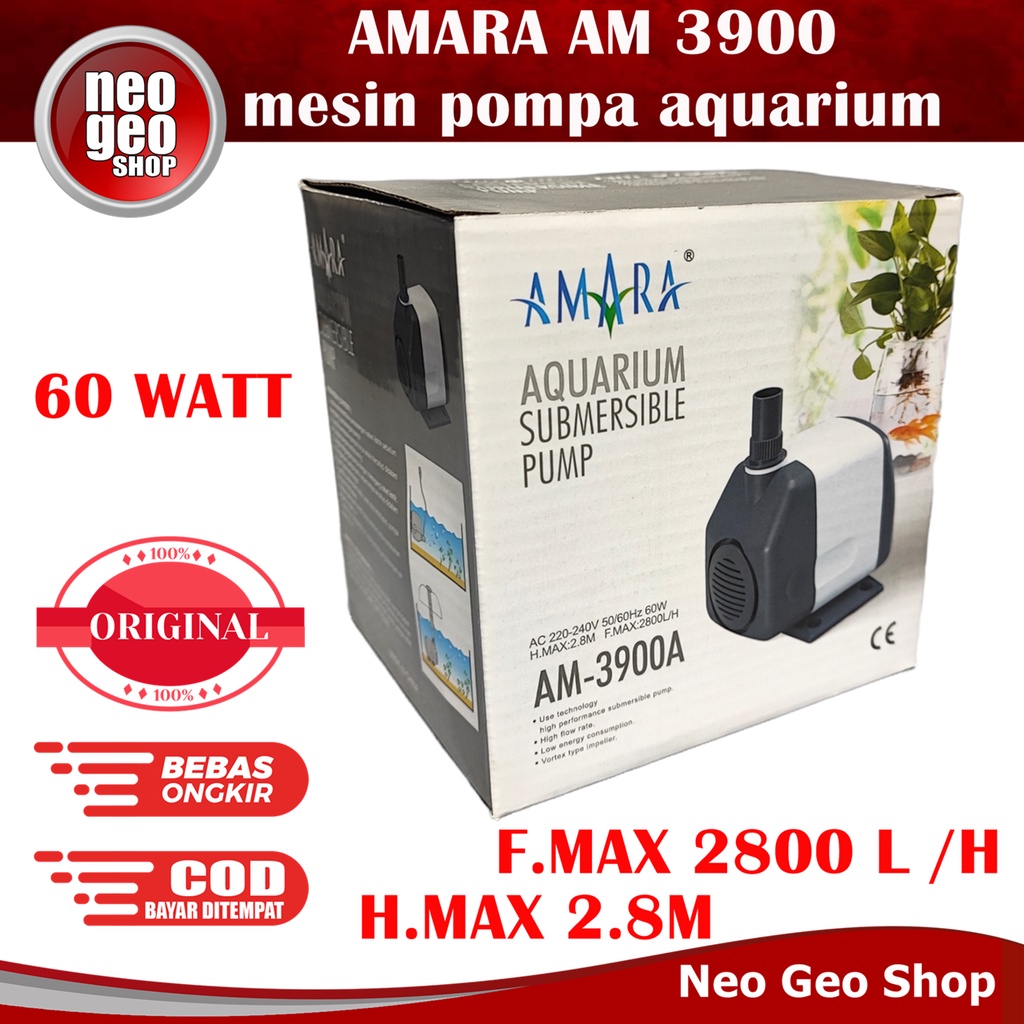 MESIN แนะนํา Amara AM 3900A AM 3900 AM3900 A Aquarium Power Head Pump Machine