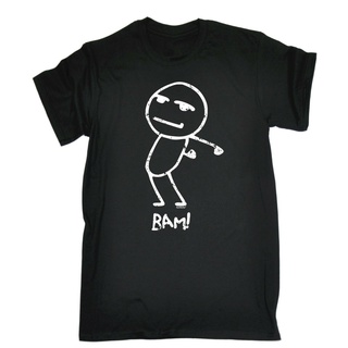 เสื้อยืดโอเวอร์ไซส์เสื้อยืดแฟชั่น ลายการ์ตูน Bam Stickman สไตล์ฮิปสเตอร์S-3XL