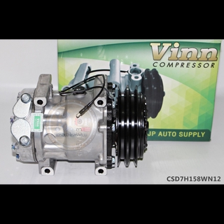 CSD7H158WN12 คอมแอร์ VINN : SD 7H15 2A 12V ISUZU 4-ขา R134 ออกเอียง (งานไตหวัน-จีน)