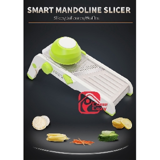 🥕🥒🥦 🧄 SMART MANDOLINE SLICER เครื่องสไลด์ผัก หั่นผักและผลไม้ หั่นมันฝรั่ง(สีเขียว)ใบมีดถอดลับได้ 🧄🥦🥒🥕