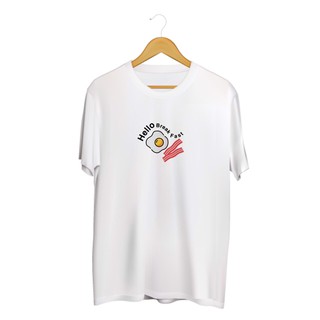 SINGHA T-Shirt เสื้อยืดกสรีนลาย Hello Breakfast