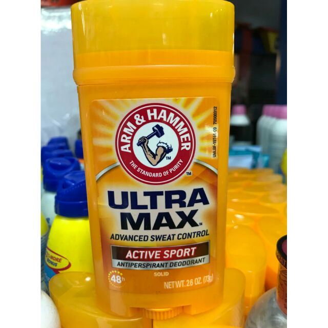 Déodorant solide Arm & Hammer Ultra Max Antisudorifique & Déodorant Active Sport 73g