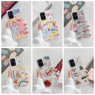 เคสโทรศัพท์ซิลิโคน Tpu สําหรับ Samsung Galaxy A21S A71 A51 A01 A11