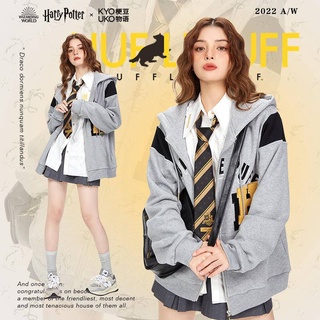 Kyouko &amp; Harry Potter embroidered cardigan sweater เสื้อกันหนาวโอเวอร์ไซส์ แฮร์รี่พอตเตอร์ลิขสิทธิ์แท้