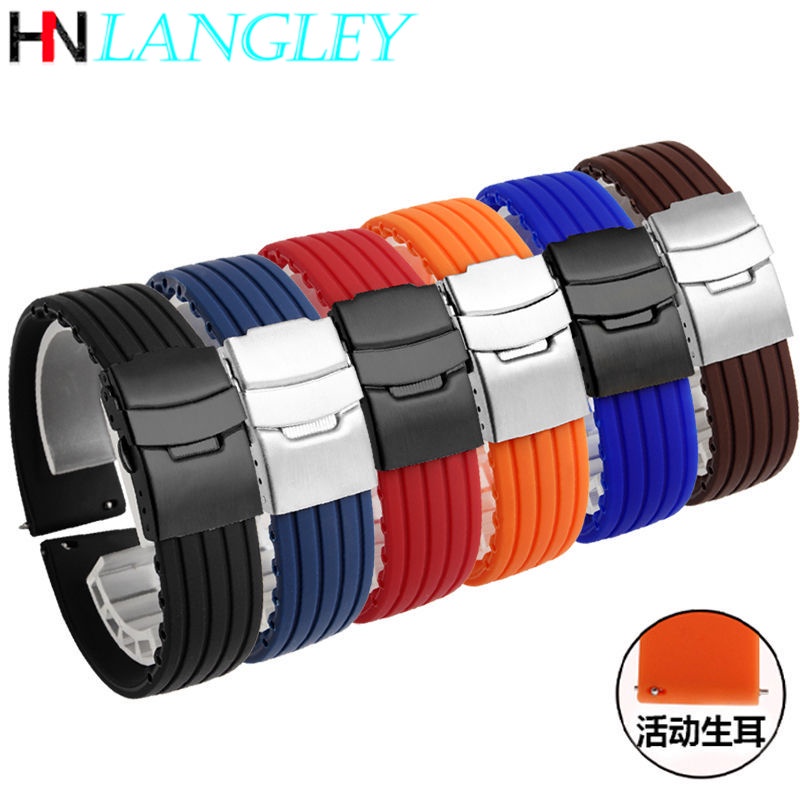 สายนาฬิกาข้อมือซิลิโคน ปลดไว 20 มม. 22 มม. สําหรับ Samsung Active 43 มม. 47 มม. Fossil Strap 18 มม. 24 มม.
