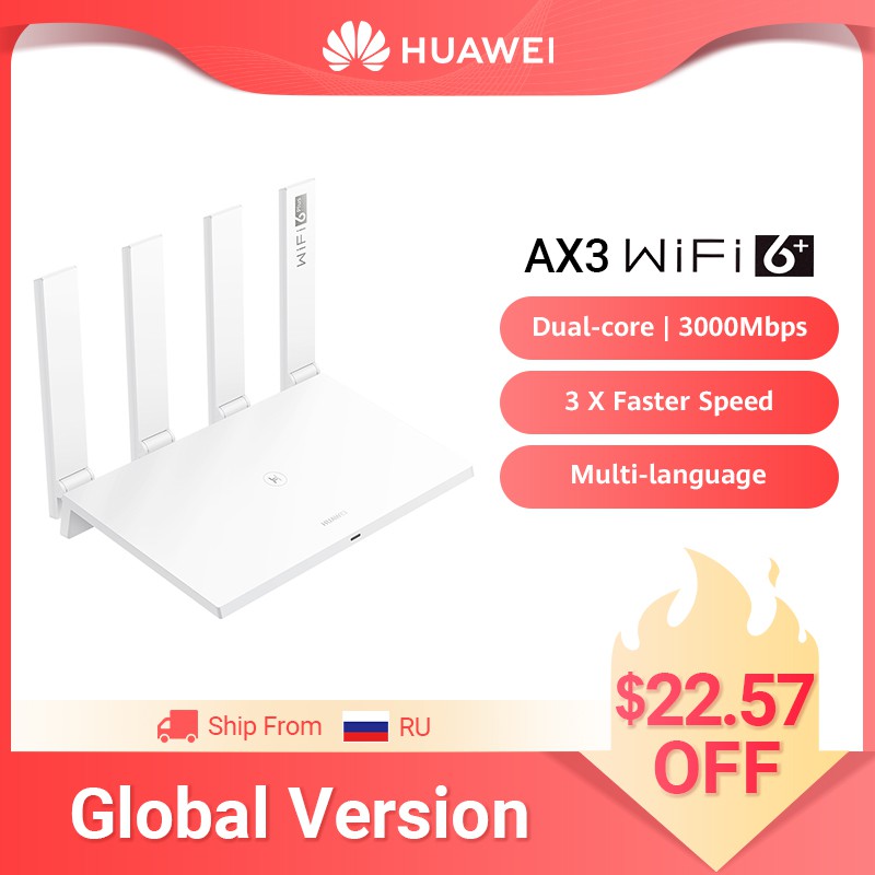 ขยายสัญญาณ wifi Global Version HUAWEI WiFi 6 AX3 Dual Core Wireless ...
