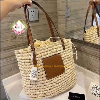 Leather Basketal กระเป๋าตระกร้า กระเป๋าช้อปปิ้ง ขนาดใหญ่ ความจุมาก งานสวย กระเป๋าสะพายไหล่ กระเป๋าถือ สะพายใต้วงแขน