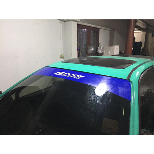 สติกเกอร์spoon คาดหน้ากระจก(งานพิม เคลืบกันuv กันรอย) บังแดด ติดกระจก - รูปที่ 3