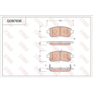 Girling ผ้าเบรคsหลัง มาสด้า​ Mazda CRONOS 93 6178369-1/T อะไหล่Mazda,อะไหล่ CRONOS