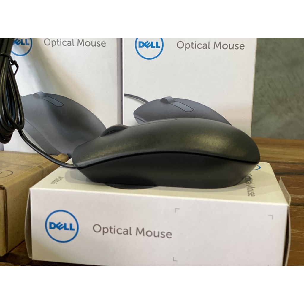 Dell Optical Mouse- MS116 ( BLACK) Original!!  พร้อมกล่อง ของแท้100%  ประกันศูนย์ไทย