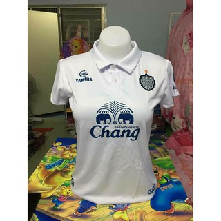 เสื้อกีฬาผู้หญิง เสื้อบอลหญิง เสื้อบอลเลดี้ บุรีรัมย์ ฟรีไซส์ สีขาวลายน้ำเงิน พร้อมส่ง