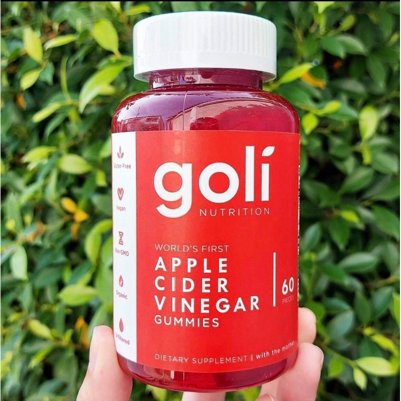 🇺🇸Goli Nutrition Apple Cider Vinegar Gummy 60 เม็ด