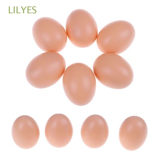 Lilyes ไข่ปลอม 10 ชิ้น/ชุด สําหรับเลี้ยงไก่ ไข่อีสเตอร์จําลอง