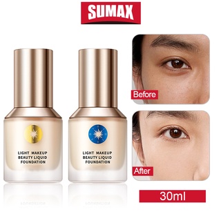 Sumax รองพื้น คอนซีลเลอร์ ชนิดน้ํา กันน้ํา ควบคุมความมัน / สดชื่น 30 มล.