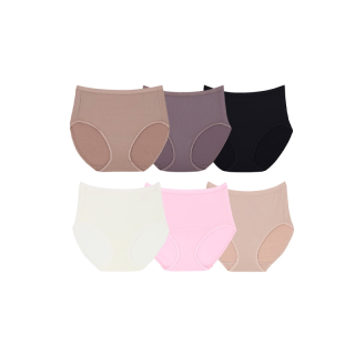 Wacoal Panty pack 6 ชิ้น กางเกงในวาโก้ รุ่น WU4M30,WQ6M30 คละสี