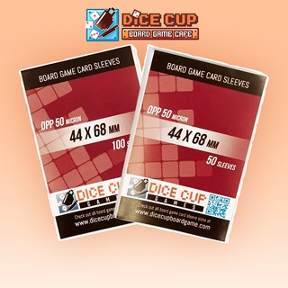 [ของแท้] Dice Cup Games : ซองใสใส่การ์ด Sleeves: OPP ขนาด 44x68 mm 100 Sleeves &amp; 50 Sleeves