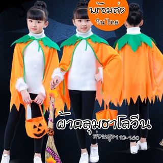 ผ้าคลุมฮาโลวีน ผ้าคลุมฟักทอง Halloween ชุดฮาโลวีน ชุดฟักทอง