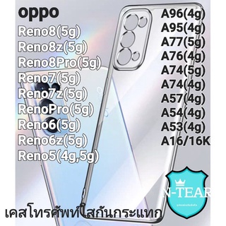 เคสซิลิโคนใส oppo Reno8(5g) Reno8z Reno8Pro Reno7(5g) Reno7z A96(4g) A77(5g) A76(4g) A57(4g) oppo ครบทุกรุ่น พร้อมส่ง