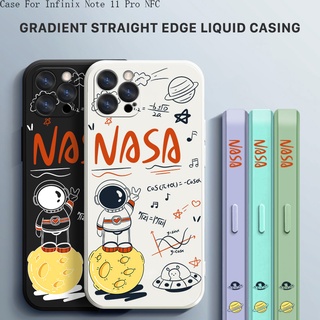 Infinix Note 11 11S 10 8I 12 G88 Pro NFC สำหรับ Case NASA Astronaut Moon เคส เคสโทรศัพท์ เคสมือถือ