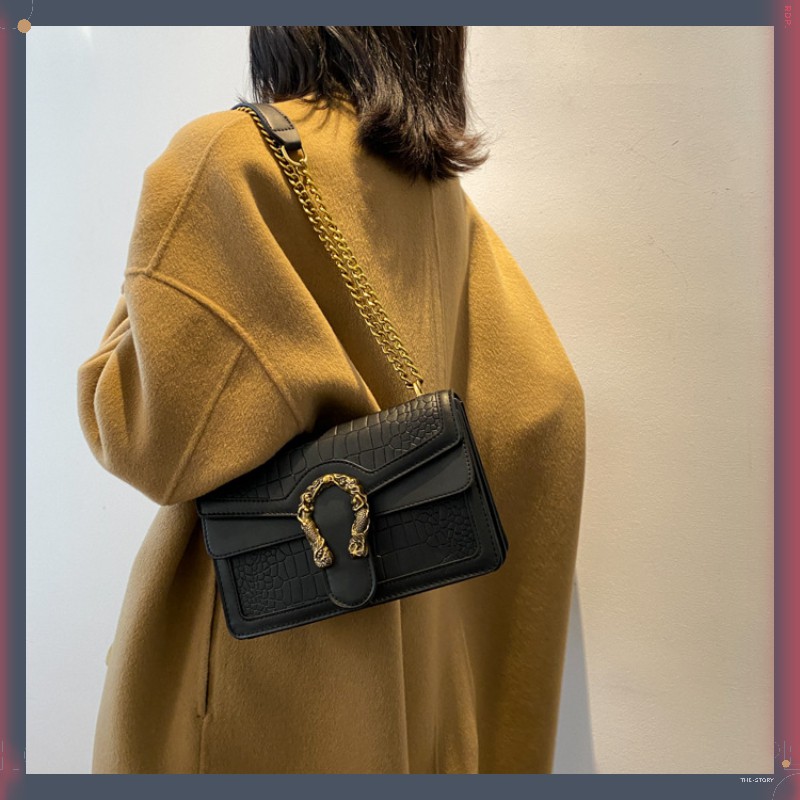กระเป๋าผู้หญิงพานข้างผู้หญิงแฟชั่นกระเป๋าสี่เหลี่ยมขนาดเล็กโซ่