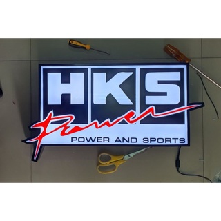 HKS ป้ายตกแต่งมีไฟLED เหมาะกับสายซิ่งตัวจริง