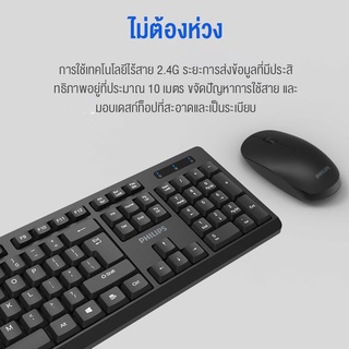 SPT6354 ปิดเสียงคีย์บอร์ดและเมาส์ไร้สายรวมกัน Plug and Play 2.4G เมาส์ไร้สายโฮมออฟฟิศคอมพิวเตอร์แล็ปท็อป