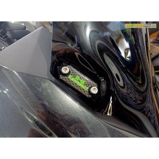 อุดกระจกแต่ง Ninja400 ลายคาร์บอนโลโก้ซิ่ง