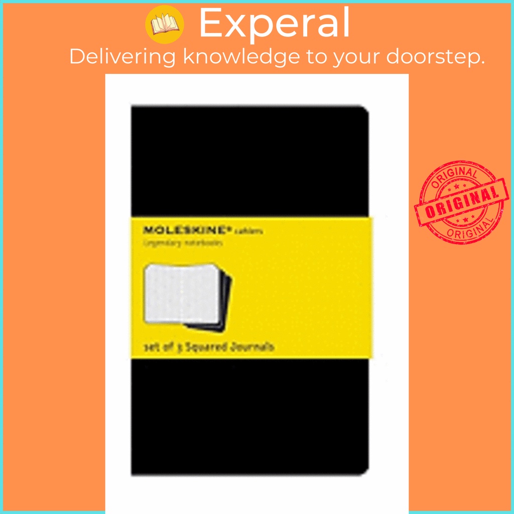MOLESKINE SQUARED CAHIER - ฝาครอบสีดํา (3 SET) โดย Moleskine (ปกอ่อน)