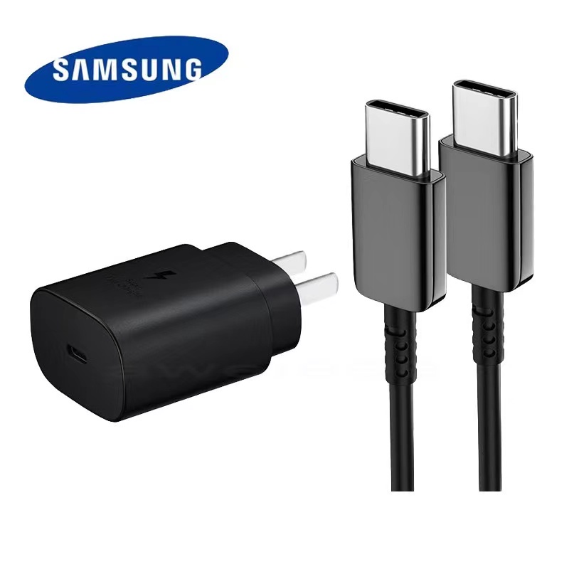ของแท้!!หัวชาร์จ Samsung หัวชาร์จ + สายชาร์จ TA800 USB C-C pd 25W สำหรับ iphone ipad oppo xiaomi (รับประกันหนึ่งปี)
