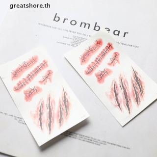 Greatshore สติกเกอร์รอยสักชั่วคราว ลายฮาโลวีน กันน้ํา สําหรับใบหน้า