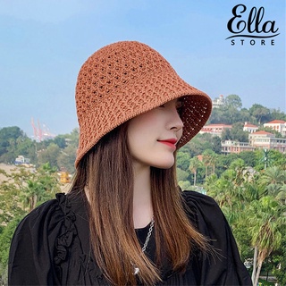 Ellastore123 หมวกบังแดด โพลีเอสเตอร์ ระบายอากาศ กันจางหาย หรูหรา ของขวัญวันเกิด สําหรับผู้หญิง