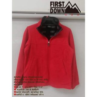 #ผ้าฟรีส​ #ผู้ชาย #firstdown​Jacket​
เสื้อแบรนด์​ดัง จาก USA sz M ชาย ผ้านิ่ม ด้านในลายสก๊อต สีแดงสด