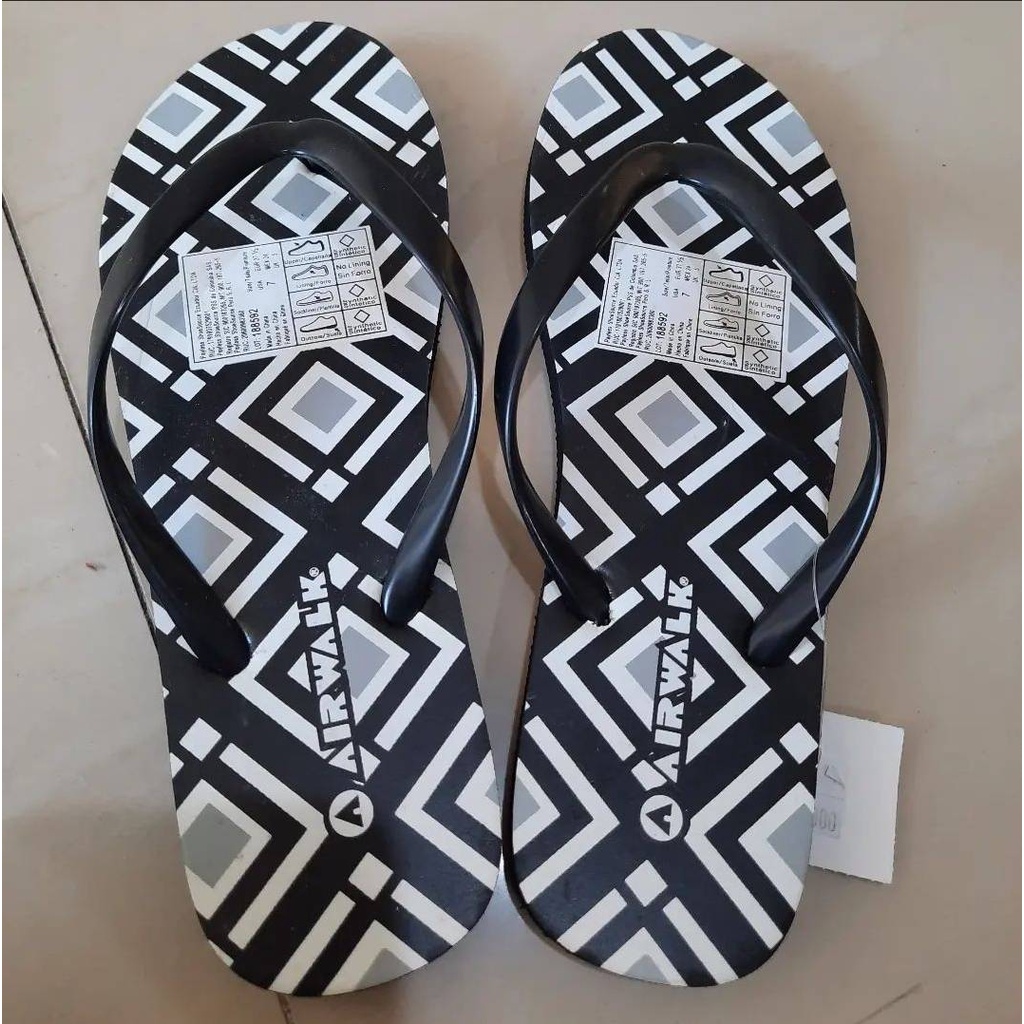 Airwalk [ORI] รองเท้าแตะผู้หญิง Flip Flops GIRLS SANDALS Box BLACK WHITE